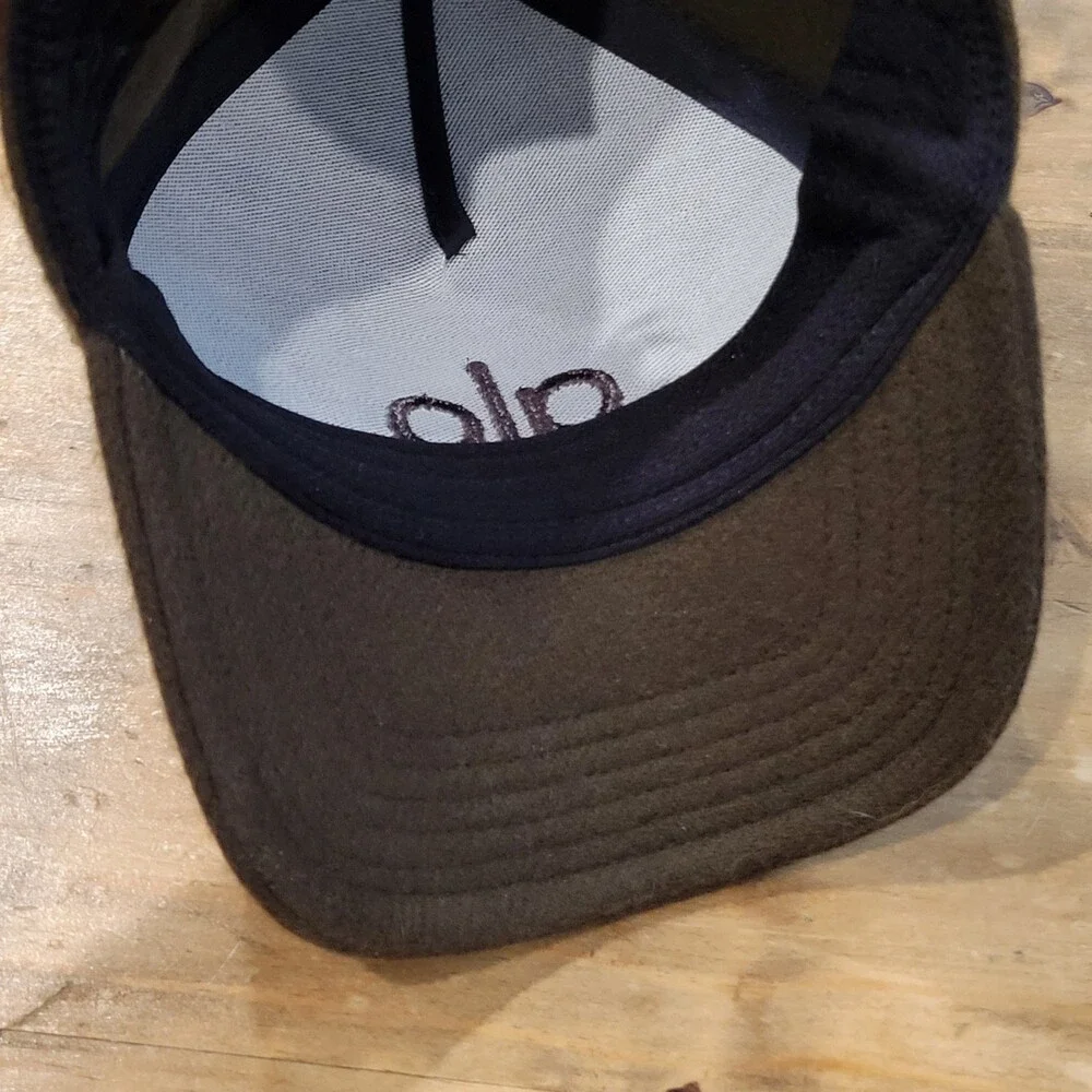 Alo Hat Cap Brown Strap Back Wool Nylon Cashmere Blend One Size District